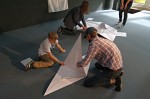 Exhibice skládání velkého origami